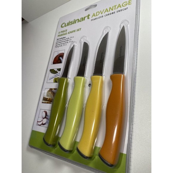Cusiniart Advantage Pairing Knife Set New Kitchen Knives, Orange, Green, Yellow - Picture 3 of 6